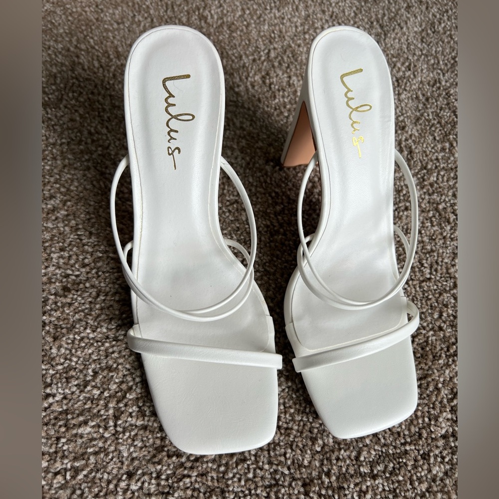 White Strappy Heels